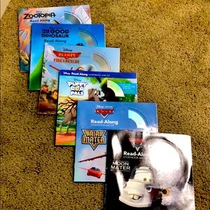 Set of 6 Disney read-along books with CDs